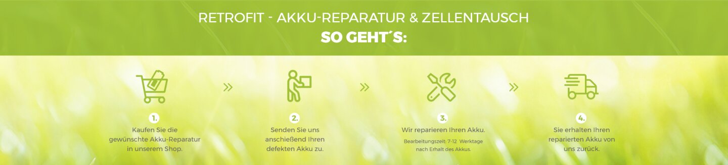 Retrofit - Akku-Reparatur & Zellentausch