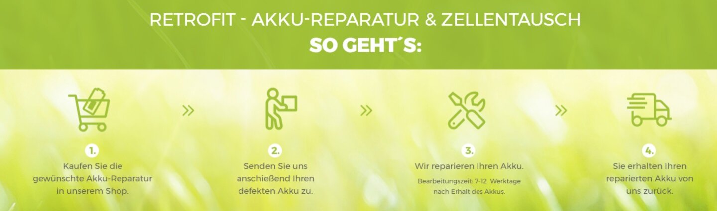 Retrofit - Akku-Reparatur & Zellentausch