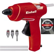 Einhell Heißklebepistole TC-GG 30,inkl.Standard-,Flach-, Verlängerungsdüse, 3 Klebestifte