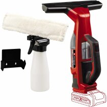 Einhell Akku-Fensterreiniger BRILLIANTO Power X-Change (18 V, 28 cm lange Saugdüse, streifenfreie Reinigung, inkl. Sprühflasche mit Mikrofasertuch, ohne Akku