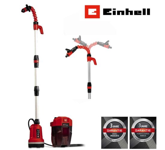 Einhell Akku Regenfasspumpe GE-PP 18 RB Li  18V ( ohne Akku / Ladegerät ) Power X-Change (18 V, Förderdruck max. 2 bar, max. 3.000 L/h, flexible Batteriebox