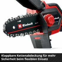 Einhell Akku-Astkettensäge GE-PS 18/15 Li BL-Solo Power X-Change 18 V, Brushless, 12,5 cm Schnittlänge, werkzeugloser Schwert- und Kettenwechsel, ohne Akku