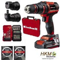 Einhell Akku-Bohrschrauber TE-CD 18/45 3X-Li+22 / 18V 45...