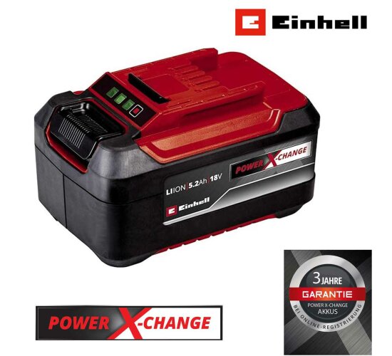 Original Einhell System Akku Power X-Change (Lithium Ionen Akku, 18 V, 5.2 Ah