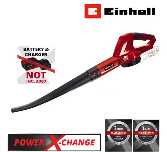 Einhell Akku-Laubbläser GC-CL 18 Li E Solo Power X-Change (18 V, 210 km/h Luftgeschwindigkeit, leicht u. leistungsstark, Drehzahlregelung, Softgrip, ohne Akku)