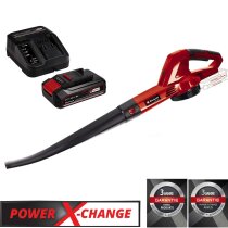 Einhell Akku-Laubbläser GC-CL 18 Li E 2.5 Ah Power X-Change (18 V, 210 km/h Luftgeschwindigkeit,t u. leistungsstark, Drehzahlregelung, Softgrip,mit Akku / Ladegerät