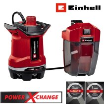 Einhell Akku-Schmutzwasserpumpe GE-DP 18/25 Li-Solo Power X-Change (18 V, 7.500 L/h Fördermenge, 5 m Förderhöhe, ECO- und BOOST-Modus, ohne Akku / Ladegerät