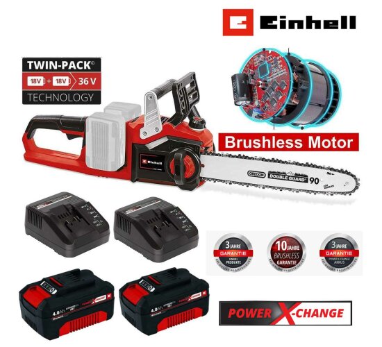 Einhell Professional Akku-Kettensäge GP-LC 36/35 Li-36 V mit Akku / Ladegerät