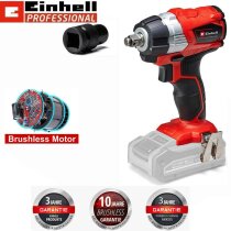 Einhell Professional Akku Schlagschrauber TP-CW 18 Li BL (18 V, 215 Nm, Brushless, Außenvierkant-Aufnahme, Bit-Adapter, LED Licht, ohne Akku) Solo Power X-Change