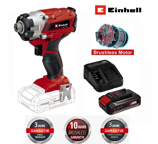 Einhell Professional Akku-Schlagschrauber TP-CI 18 Li BL- Akku 2.5 Ah / Ladegerät