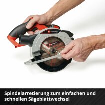 Einhell Akku-Handkreissäge TE-CS 18/165-1 Li-Solo 18 V ohne Akku und Ladegerät Power X-Change