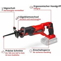 Einhell Akku-Universalsäge TE-AP 18/22 Li-Solo 18 V + 4 Bosch Sägeblätter extra