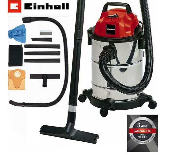 Einhell Nass-Trockensauger TC-VC 1820 S (1250 Watt, Edelstahlbehälter 20l,