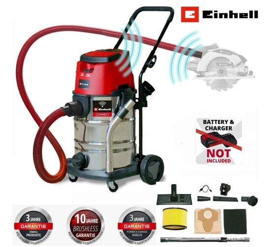 Einhell Professionel Akku-Nass-Trockensauger TP-VC 36/30 Connect ( ohne Akku / Ladegerät )