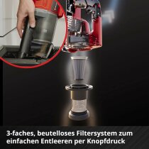 Einhell Akku-Stielstaubsauger TE-SV 18 Li-  18V mit Akku 2.5 Ah + Ladegerät Power X-Change