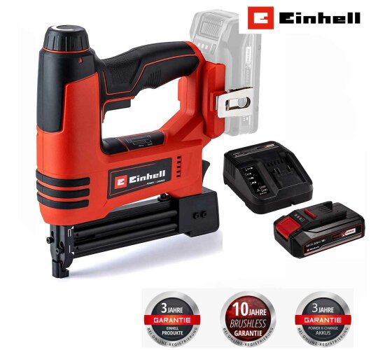 Einhell Akku-Nagler TE-CN 18 Li -18V,Tacker und  Nagler mit Akku 2.5Ah / Ladegerät  Power X-Change