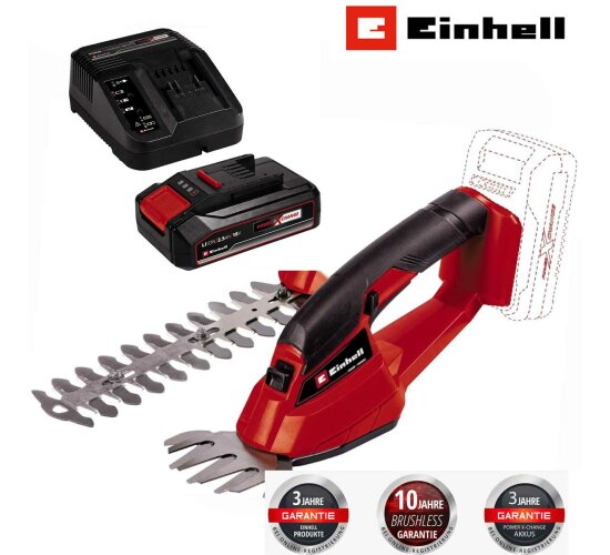 Einhell Akku Gras- und Strauchschere GC-CG 18 Li- 18 V ,mit Akku 2.5 Ah + Ladegerät Power X-Change