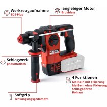 Einhell Professional Akku-Bohrhammer HEROCCO 18/20 Solo PXC 2,2 J, SDS-plus