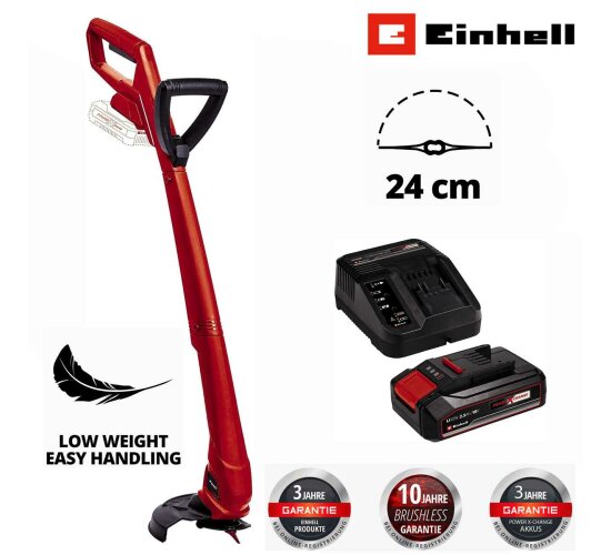 Einhell Rasentrimmer GC-CT 18/24 Li P 18V PXC +Akku 2.5 Ah Iadegerät + 20 Messer