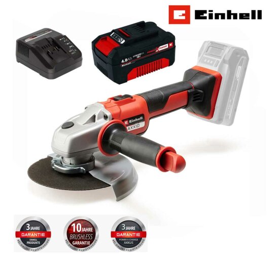 Einhell Professionel Winkelschleifer AXXIO 18/150 Q Li-18 V,Akku 4.0 Ah + Ladegerät