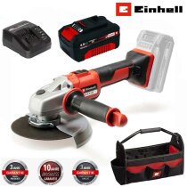 Einhell Professionel Winkelschleifer AXXIO 18/150  Li-18 V,Akku 4.0 Ah + Ladegerät + Bag