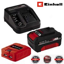 Einhell Starter Kit 4,0 Ah Akku / Ladegerät  + USB Adapter 18V Power X-Change