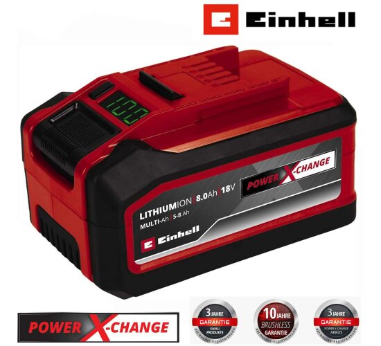 Original Einhell Akku 18 V, 5.0  bis 8.0 Ah Power X Change Plus Akku