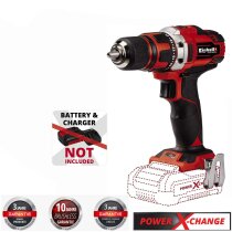 Einhell Akku-Bohrschrauber TE-CD 18/40 Li-Solo 18 V, 40 Nm Drehzahl-Elektronik, LED-Licht