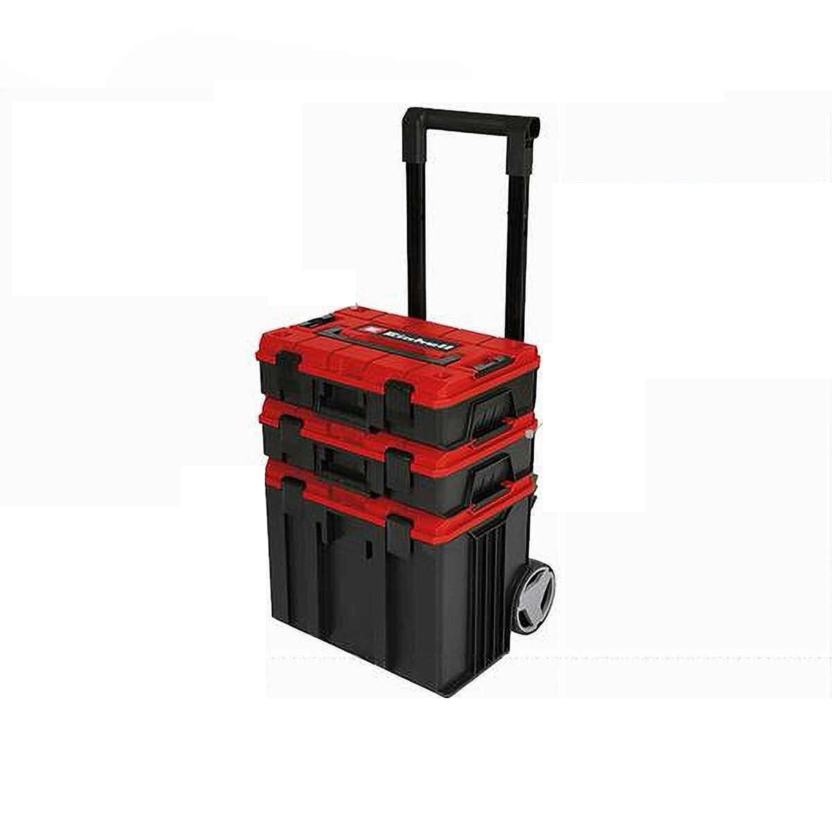 Einhell E-Case Tower gereedschapswagen Zwart/rood, 1x E-Case L, 2x E-Case S