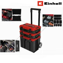 Einhell E-Case Tower Systemkoffer-Set (max. 120 kg, 3 Koffer inkl. Zubehör, Aufbewahrung & Transport von Zubehör und Werkzeug, stapelbar