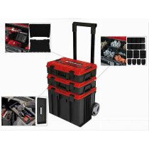 Einhell E-Case Tower Systemkoffer-Set (max. 120 kg, 3 Koffer inkl. Zubehör, Aufbewahrung & Transport von Zubehör und Werkzeug, stapelbar