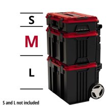 Original Einhell E-Case M Systemkoffer (max. 90 kg, universelle Aufbewahrung und Transport von Zubehör und Werkzeug