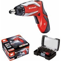 Einhell Akkuschrauber Set TE-SD 3,6 Li- 3,6 V, 1,5 Ah, 3.5 Nm Drehmoment, 2x LED-Licht, inkl. Ladegerät, 32 tlg. Bitset, Aufbewahrungsbox