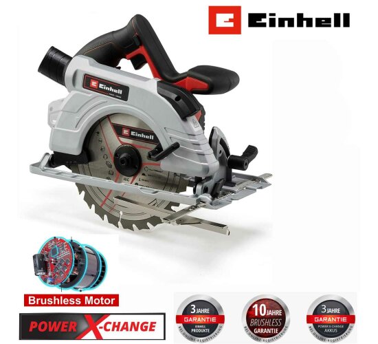 Einhell Akku-Handkreissäge TP-CS 18/190 Li BL- Solo 18V ohne Akku und Ladegerät Power X-Change