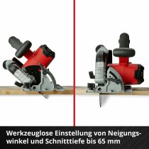 Einhell Akku-Handkreissäge TP-CS 18/190 Li BL- Solo 18V ohne Akku und Ladegerät Power X-Change