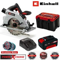 Einhell Handkreissäge TP-CS 18/190 Li BL- 18Vmit Akku 4.0 Ah Ladegerät + Koffer