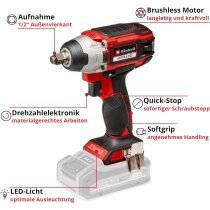 Einhell Akku-Schlagschrauber IMPAXXO 18/230 18 V, 230 Nm, Bürstenloser Motor