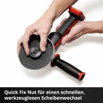 Einhell Professional Akku-Winkelschleifer AXXIO 18/125 Q Li-18V Akku 4 Ah, Ladegerät, Bag