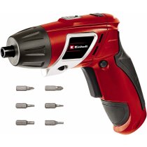 Einhell Akkuschrauber TC-SD 3,6 Li (3,6V, 1300 mAh Drehgelenk im Handgriff, LED-Licht, Softgriff, Ladekontrollleuchte, inkl. 6 Bits