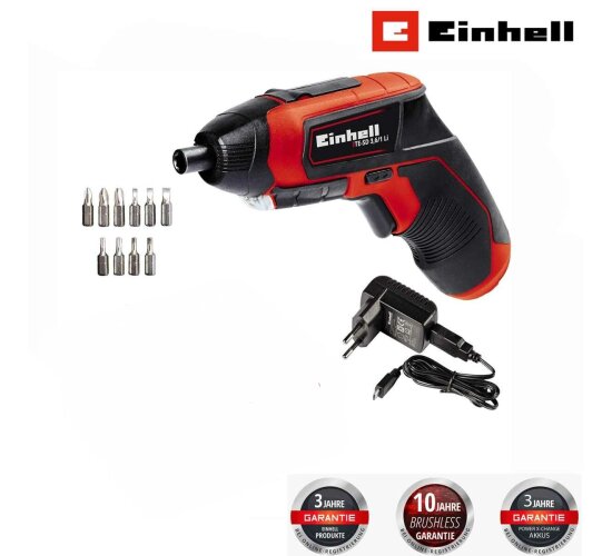 Einhell Akkuschrauber TE-SD 3,6/1 Li  3.6V, USB-Lader, LED-,10-tlg. Bit-Set