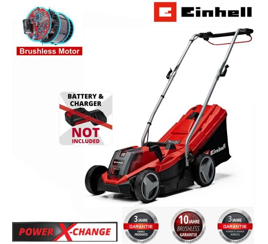 Einhell Akku-Rasenmäher GE-CM 18/33 Li-Solo 18V Brushless Motor Power X-Change