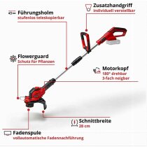 Einhell Akku-Rasentrimmer GE-CT 18/28 -Solo 18V Ø 28mm, Fadentrimmer