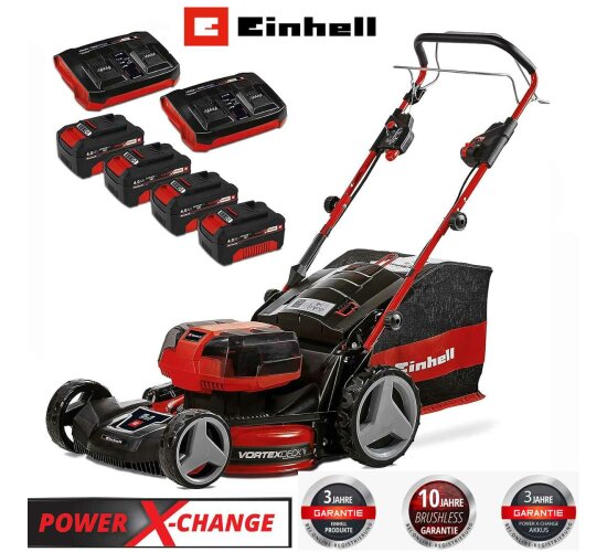 Einhell Akku-Rasenmäher GE-CM 36/47 S HW Li 4x4,0 Ah 18V-PXC-Akkus, 2x PXC-Twincharger