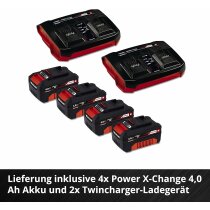 Einhell Akku-Rasenmäher GE-CM 36/47 S HW Li 4x4,0 Ah 18V-PXC-Akkus, 2x PXC-Twincharger