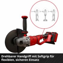 Einhell Professional Akku-Winkelschleifer AXXIO 36/230 Q 36V, 2200 W + 2 Trennscheiben
