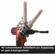 Einhell Akku-Bandfeile TE-BF 18 Li-Solo 18V 2x Schleifarme 9 mm und 13 mm