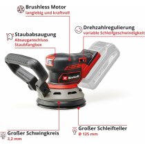 Einhell Professional Akku-Exzenterschleifer TP-RS 18/32...