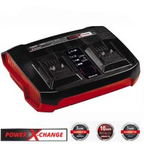 Original Einhell Ladegerät Power X-Twincharger 3A -Change (Li-Ion, gleichzeitiges Laden von 2x 18V Akkus