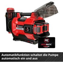 Einhell Akku-Gartenpumpe AQUINNA 36/38 F LED AUTOMATIC 36V, 2 x 18V max 3800 L/h