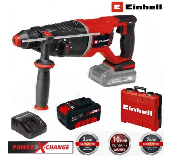 Einhell Professional Bohrhammer TP-HD 18/26 D Li BL-18V,Akku 4.0 Ah Koffer , 2,6 J, SDS-plus